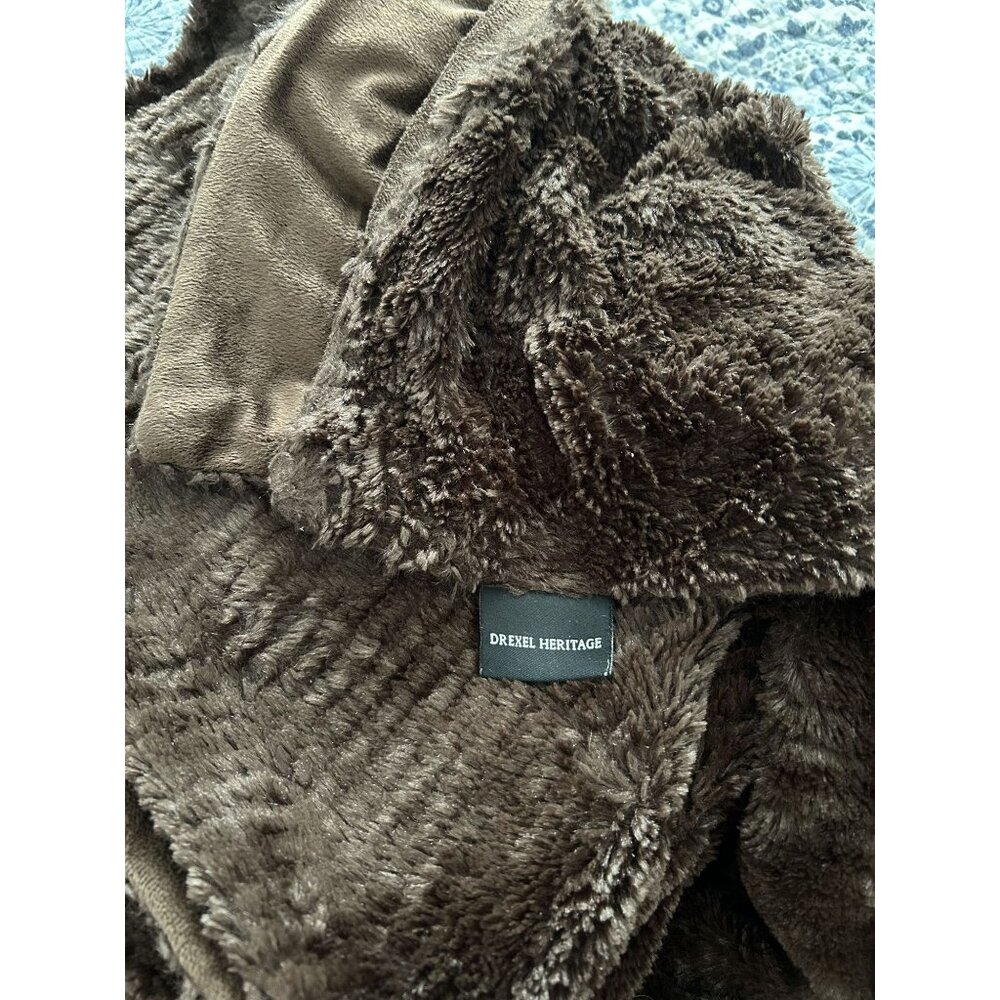 Drexel Heritage Faux Fur Plush Blanket Throw 68x48